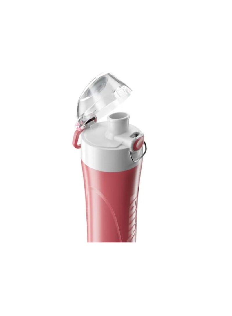 TANK 2-Piece Plastic Water Bottle Set Pink/Silver 650ml - Image 2