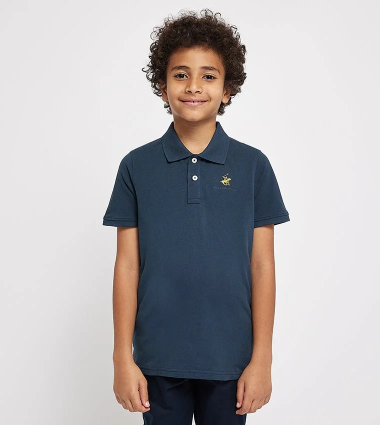 Beverly Hills Polo Club Logo Embroidered Short Sleeves Polo T-Shirt