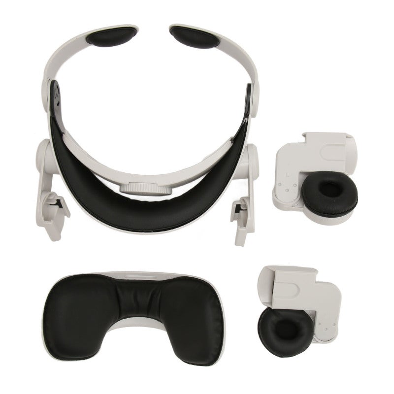 VR Head Strap Kit Adjustable Replacement Strap with Protein Leather Cushions Comfortable Fit - 40mm Drivers Complete Listening Experience Head Strap for Quest 2 for Extended VR Sessions - Image 1
