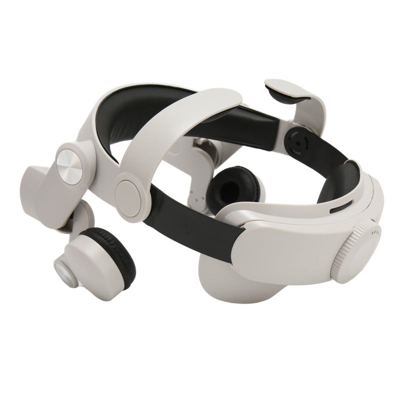VR Head Strap Kit Adjustable Replacement Strap with Protein Leather Cushions Comfortable Fit - 40mm Drivers Complete Listening Experience Head Strap for Quest 2 for Extended VR Sessions - Image 5