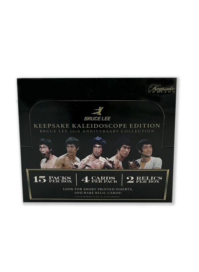Keepsake 2024 Bruce Lee Keepsake 50th Anniversary Kaleidoscope Edition- 15 Packs, 2 Relics- Rare Parallels & Inserts- Relics Directly from Bruce Lee's Training Gear, Personal Documents, His Films & More  - Image 1