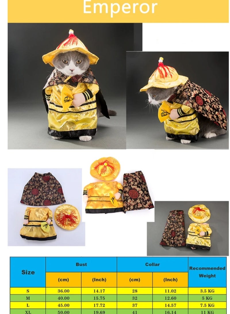 A.M Pet Chinese Emperor Princess Outfit Cosplay Costume Dog Cat Clothes - Image 5