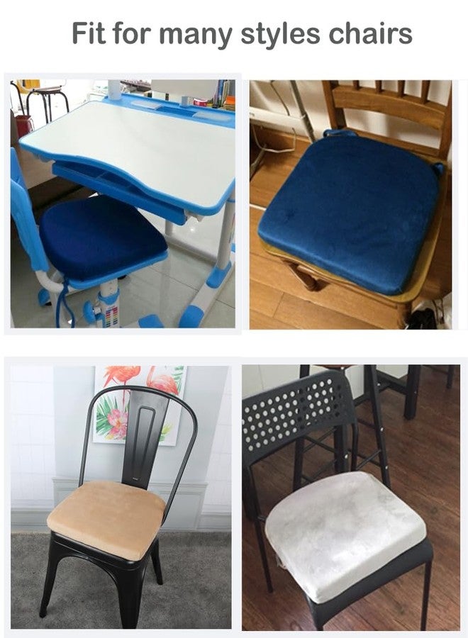 Augld 14x14 Metal Chair Cushion Set of 2 Memory Foam School Chair Cushion Small U Shape Seat Cushion Coffee - Image 2