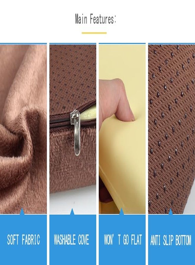 Augld 14x14 Metal Chair Cushion Set of 2 Memory Foam School Chair Cushion Small U Shape Seat Cushion Coffee - Image 3