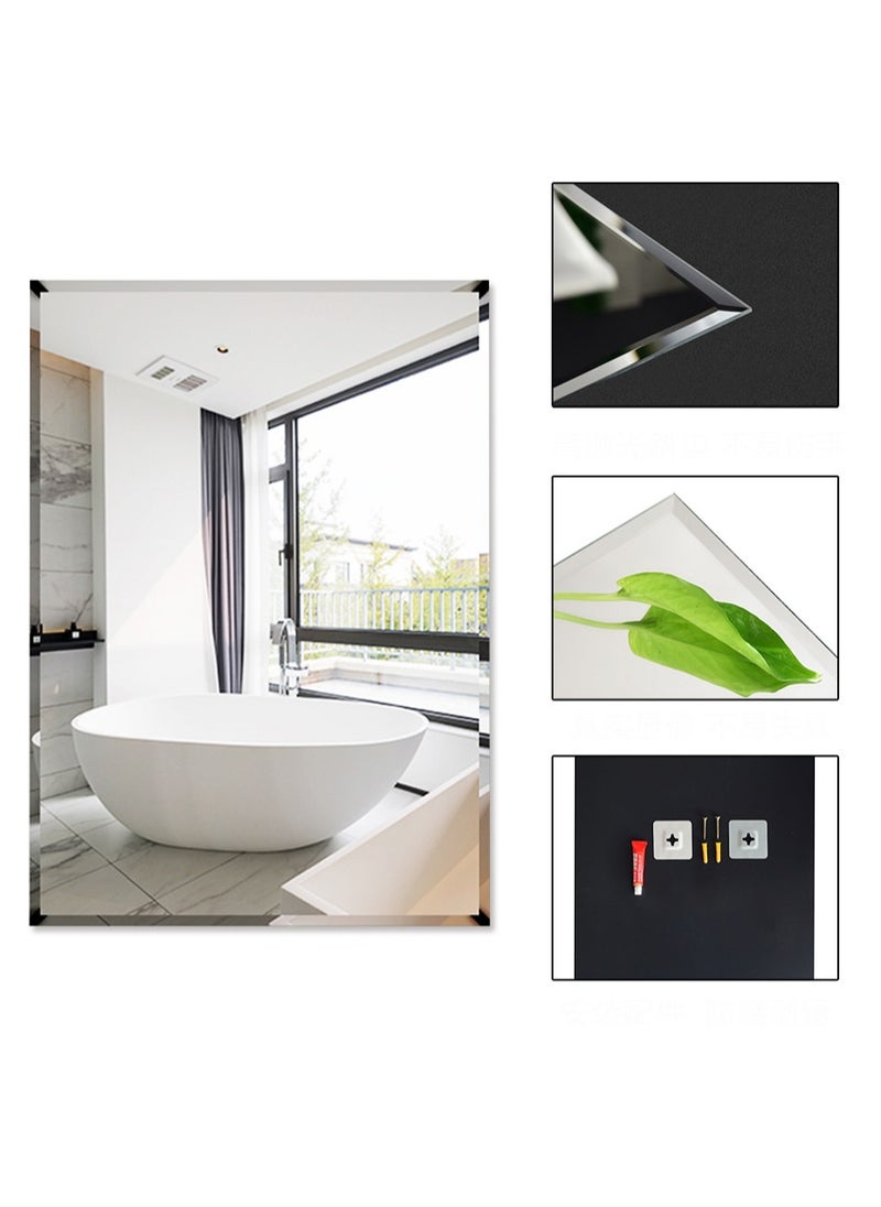 CityRiya-Long Wall Mirror Full Length Mirror Self Adhesive Mirror Full Body Mirror Wall-Mounted Bathroom Mirror Modern Large Hanging Dressing Mirror for Bedroom, Living Room  - Image 5