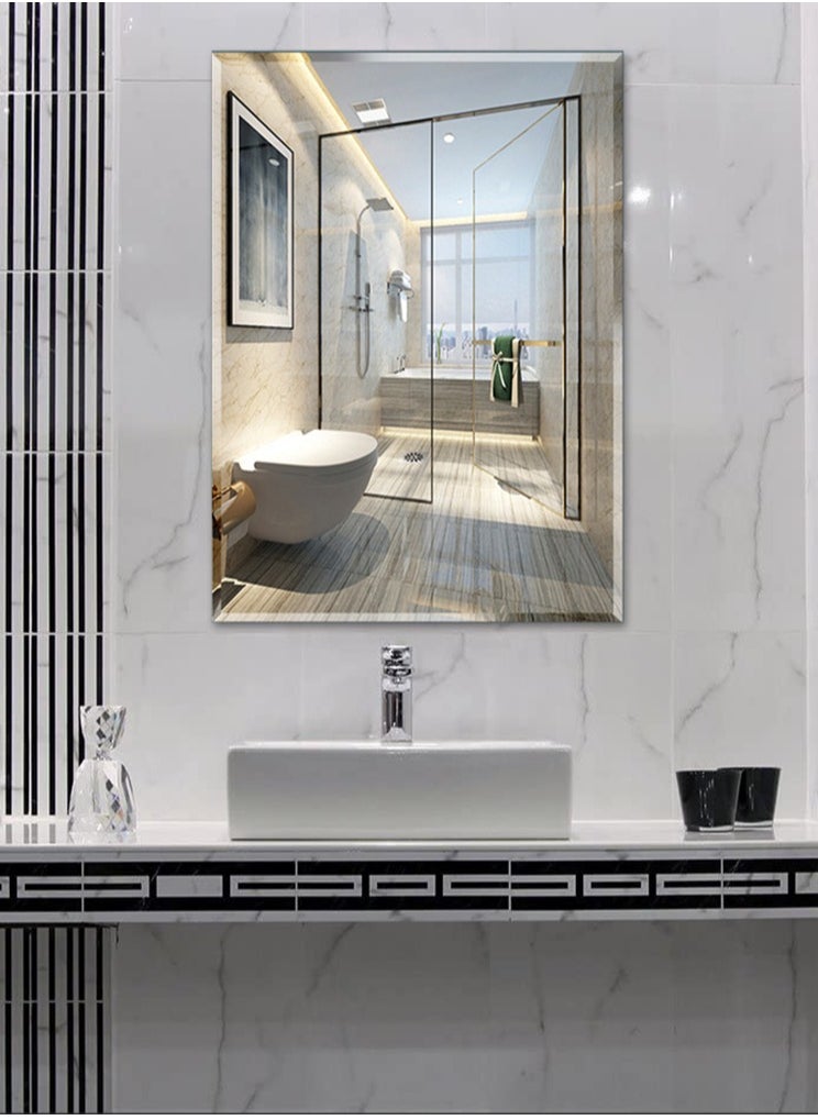CityRiya-Long Wall Mirror Full Length Mirror Self Adhesive Mirror Full Body Mirror Wall-Mounted Bathroom Mirror Modern Large Hanging Dressing Mirror for Bedroom, Living Room  - Image 2