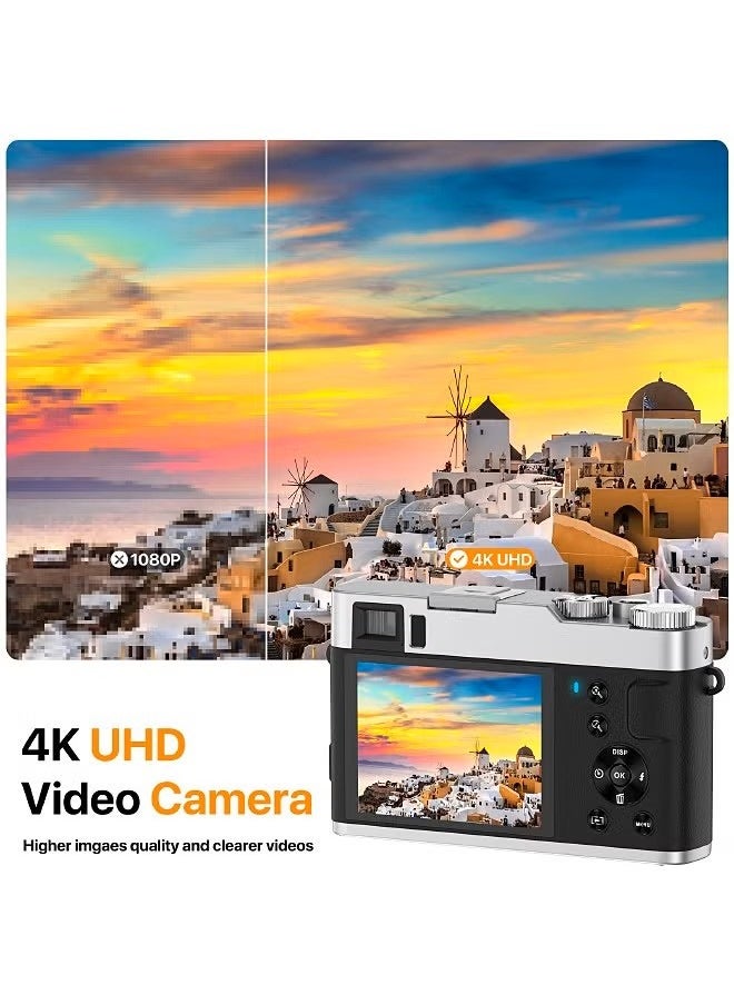 Generic - 48MP 4K Camera - Autofocus Digital Camera - Anti-shake - Rechargeable Compact Mini Camera with 16X Digital - Portable Pocket Camera - Image 1