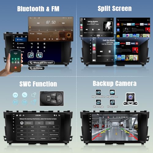 Naifay Android 12 Car Radio for Nissan Altima 2013-2018(Not Fit Premium Audio System&Large Screen), 9inch Touch Screen for Altima Stereo with Carplay Android Auto Bluetooth FM GPS WiFi Camera - Image 5