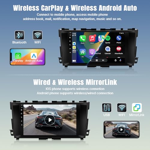 Naifay Android 12 Car Radio for Nissan Altima 2013-2018(Not Fit Premium Audio System&Large Screen), 9inch Touch Screen for Altima Stereo with Carplay Android Auto Bluetooth FM GPS WiFi Camera - Image 3