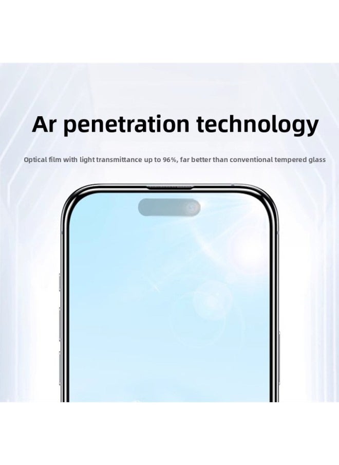 Generic - Applicable To Apple 16 Tempered Film AR Anti-reflection 16promax Full Screen Film 15pro HD Film 14 Anti-reflection 13 12-Color:AR Anti-reflective Electroplating Oil-coated Tempered Film (with Packaging)-Size:14PROMAX - Image 1