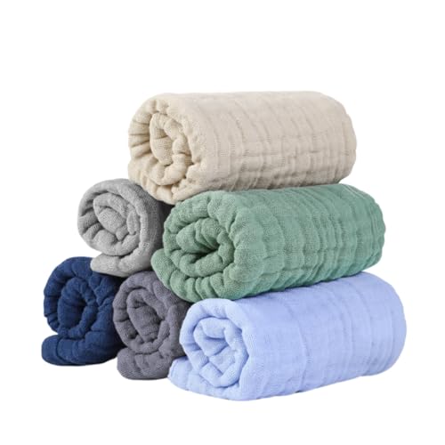 TEDDYIFY Muslin Baby Washcloths – Soft & Absorbent Cotton Towels for Newborns, Infants, Kids – Gentle Face & Bath Cloths for Boys & Girls (Multicolor, Pack of 5) - Image 1