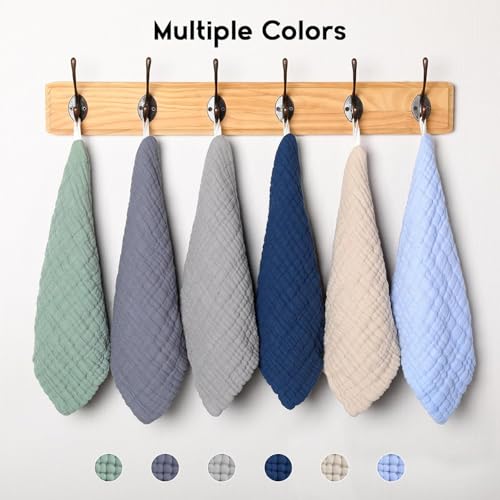 TEDDYIFY Muslin Baby Washcloths – Soft & Absorbent Cotton Towels for Newborns, Infants, Kids – Gentle Face & Bath Cloths for Boys & Girls (Multicolor, Pack of 5) - Image 2