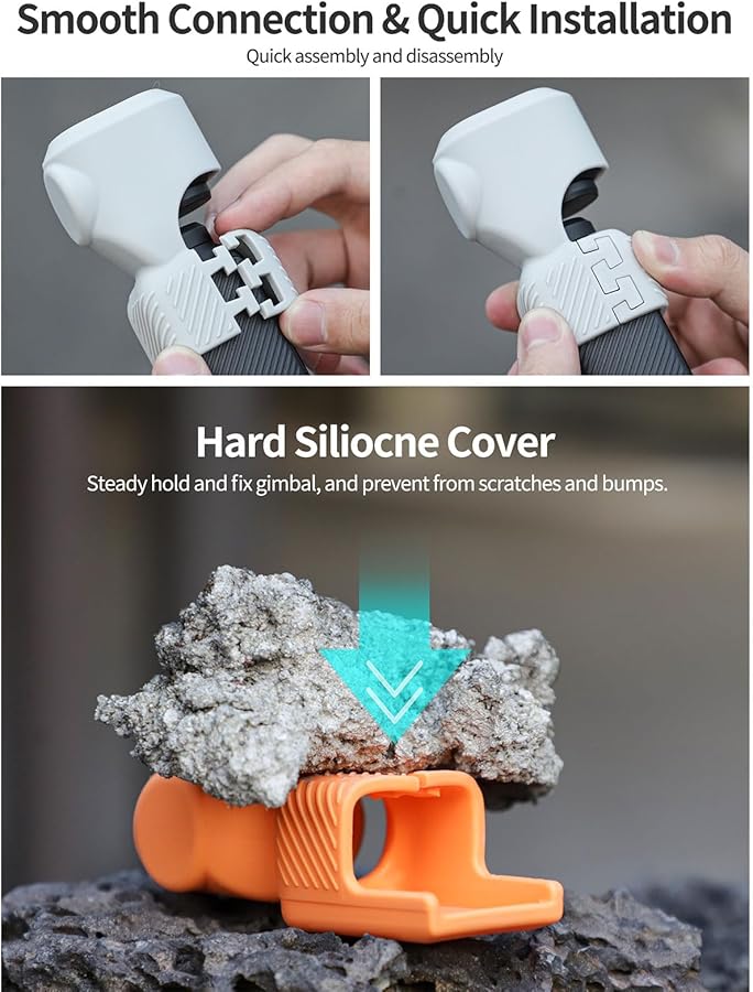 غطاء سيليكوني أحمر واقٍ لحامل كاميرا DJI Osmo Pocket 3 مضاد للخدوش - Image 5