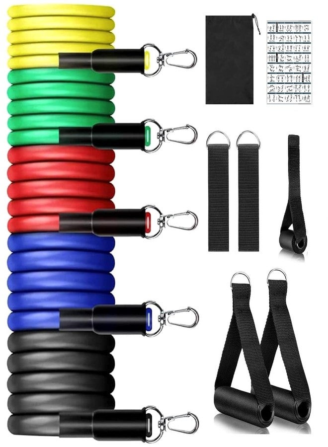 ERHETUS Home Gym Workout Kit for Men & Women | 11-Piece Resistance Bands with Toning Tubes, Ankle Straps, Door Anchor, Handles & Carry Bag | Exercise Rubber Band for Full Body Fitness & Stretching - Image 1