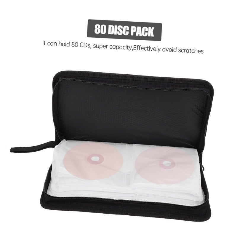 Large Capacity Portable DVD CD Storage Case Zipper Bag For Home And Car Organization - Image 5