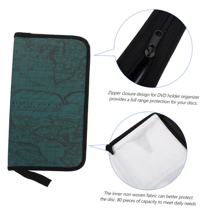 Large Capacity Portable DVD CD Storage Case Zipper Bag For Home And Car Organization - Image 4