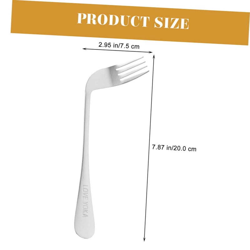 Ergonomic Angled Forks 2 Pack Self Feeding Utensils Lightweight Comfort Grip for Elderly Disabled - Image 5