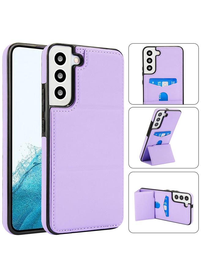 اس-توب حافظة لهاتف سامسونج جالاكسي S22+ 5G، حافظة جلدية ثلاثية الطي مع حامل وفتحة للبطاقة - Image 1