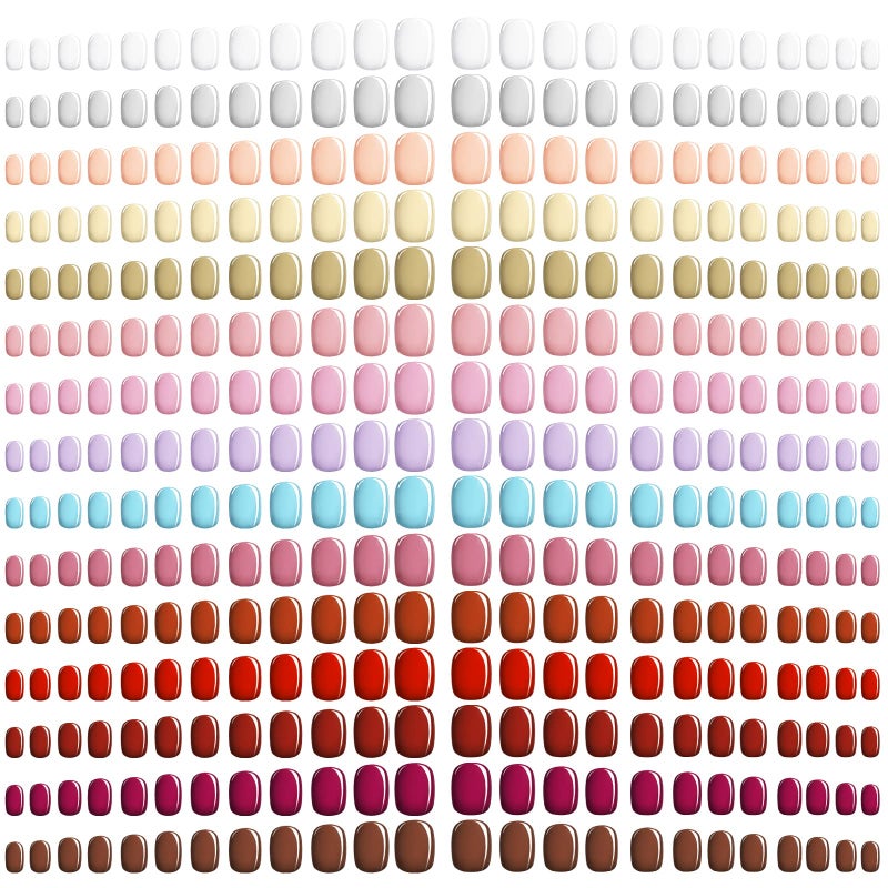 Honoson 720 Pieces Short False Nails Medium Square Artificial Fake Nails Full Cover Fingernails Coffin Press on Nails Glossy False Nails Tips for Women Girls DIY NailSimple Colors - Image 2