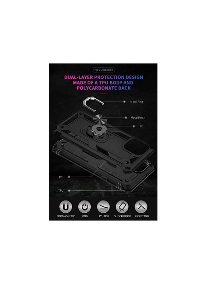 Aookay - 1 Plus 2 Case For Motorola Edge 20 Lite With Tempered Glass Screen Protector 2 Pcs Hybrid Heavy Duty Armor Dual Layer Anti Scratch Case Cover Motorola Edge 20 Lite Black - Image 1