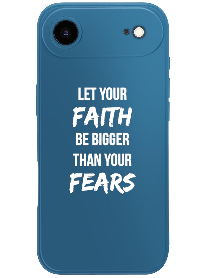 Theodor Protective Slim Fit Case Liquid Silicone Cover with Full Body Protection Anti-Scratch Shockproof Case For Apple iPhone 17 Air (Blue) let-your-faith - White - Image 1