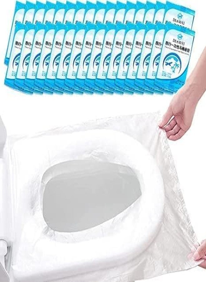 CHAMELI Disposable Toilet Seat Cover, Non-Woven Fabric Travel Toilet Seat Cover Avoid Direct Contact with Unhygienic Toilet Seats. (pack of 20) - Image 1