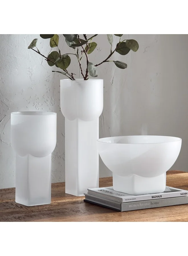 Home Box Lemont Frosted Glass Vase 15 x 15 x 30 cm