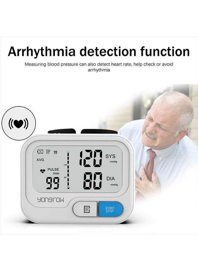 Yongrow - Automatic Digital Wrist Blood Pressure Monitor Sphygmomanometer Manometer Tensiometer Heart Rate Pulse Meter BP Monitor - Image 1