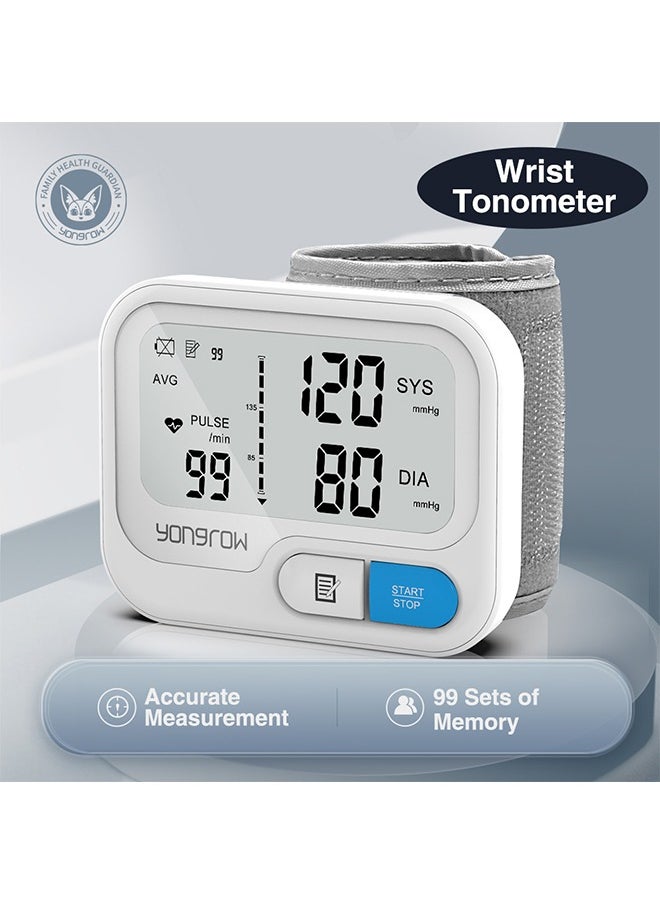 Yongrow - Automatic Digital Wrist Blood Pressure Monitor Sphygmomanometer Manometer Tensiometer Heart Rate Pulse Meter BP Monitor - Image 1