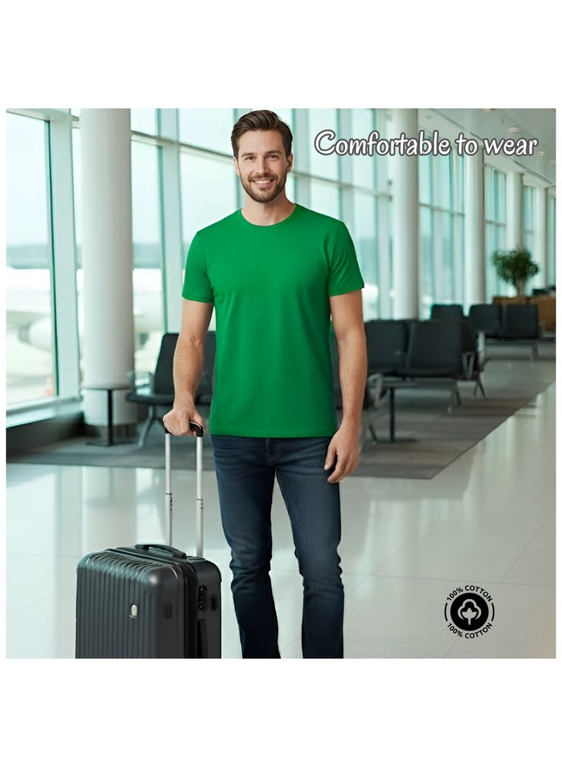 برينت شوب فور مي 10 قطع تي شيرت رجالي ممشط برقبة مستديرة للكبار 190 جرام في المتر المربع من القطن الخالص الألوان الأساسية - Image 5