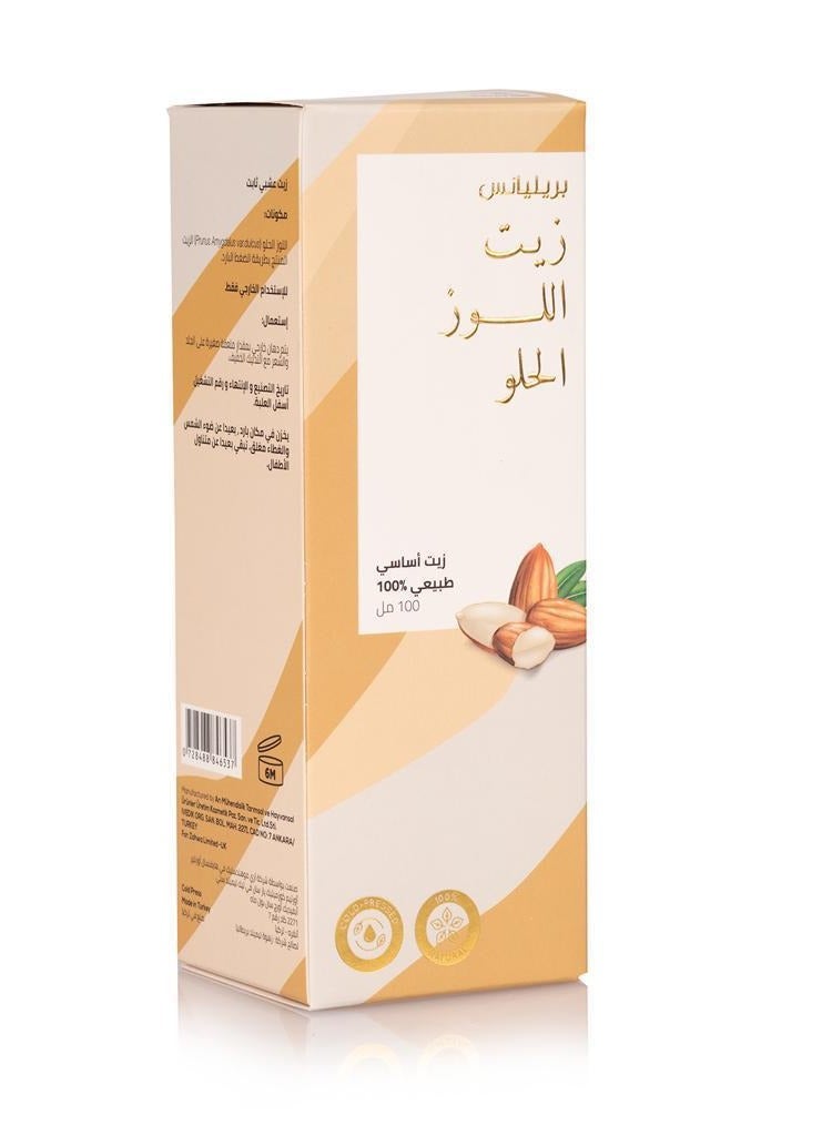 Sweet Almond Extract Oil for Hair and Body, 100% Natural FIXED oil, 100 ml