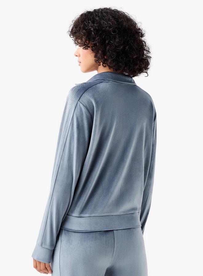 Kappa Women Velour Embellished Jacket - Image 3