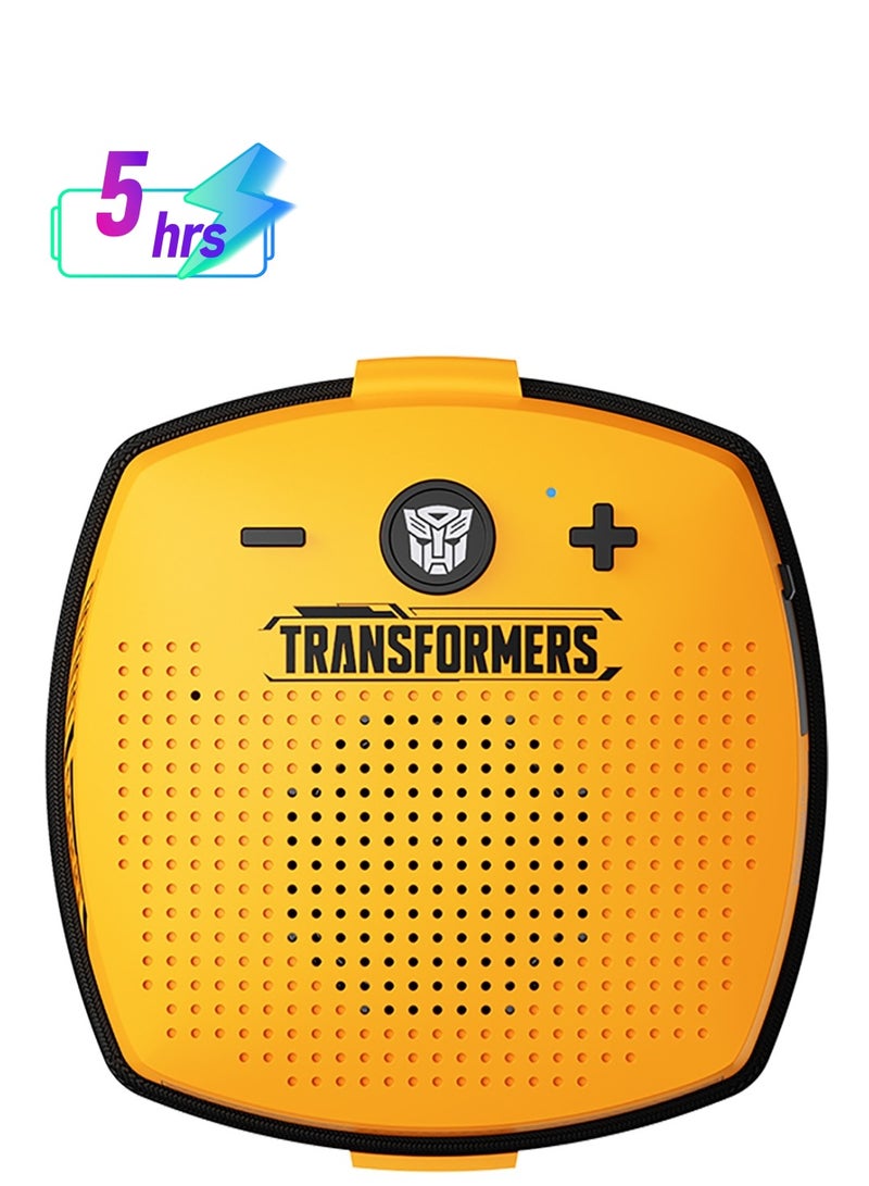 TRANSFORMERS TF-Y16 Wireless Bluetooth Speaker, IPX4 Waterproof, 5-Hour Battery Life - Yellow - Image 1