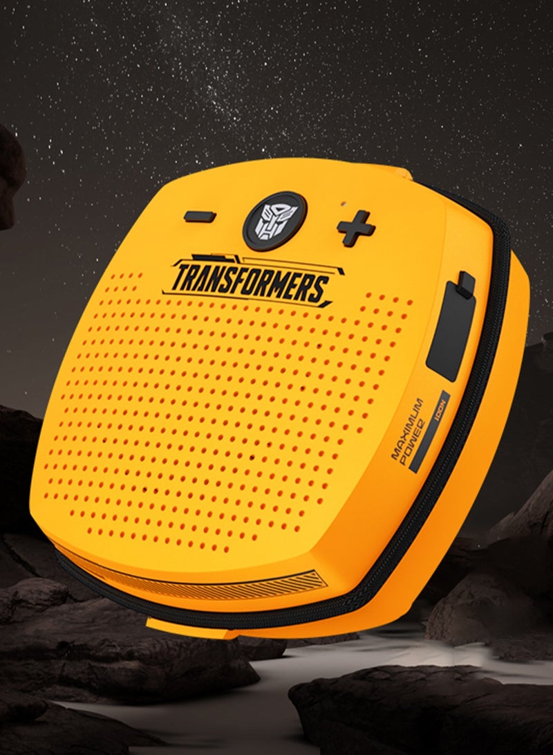 TRANSFORMERS TF-Y16 Wireless Bluetooth Speaker, IPX4 Waterproof, 5-Hour Battery Life - Yellow - Image 4