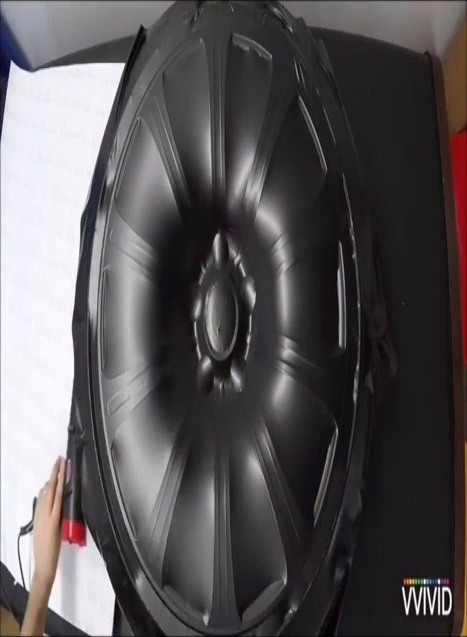 VViViD Auto Rim Air-Release Adhesive Vinyl Wrap 24 Inch x 30 Inch 4 Sheet Pack (Matte Black) - Image 2