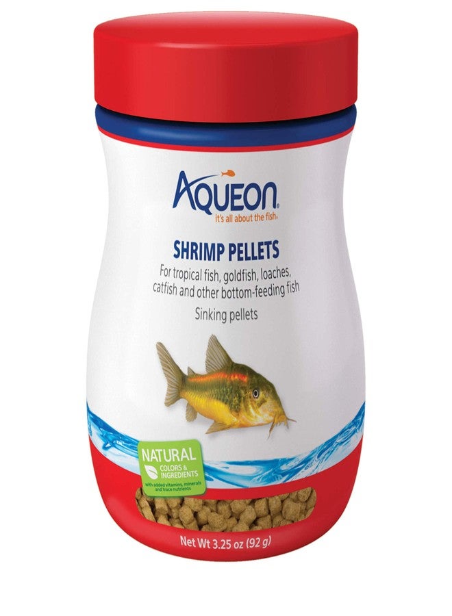 Aqueon Shrimp Pellets Sinking Food for Tropical Fish, Goldfish, Loaches, Catfish and Other Bottom Feeding Fish, 3.25 oz - Image 1