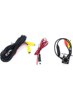 Generic Car Rear View Reverse Parking Camera With Night Vision 8 Led Waterproof 180 Degree Wide Angle -Square- Black  - Image 3
