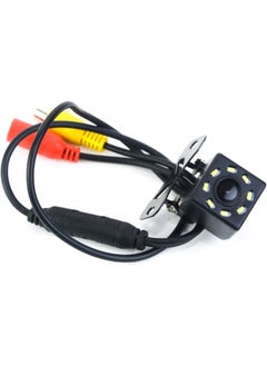 Generic Car Rear View Reverse Parking Camera With Night Vision 8 Led Waterproof 180 Degree Wide Angle -Square- Black  - Image 2