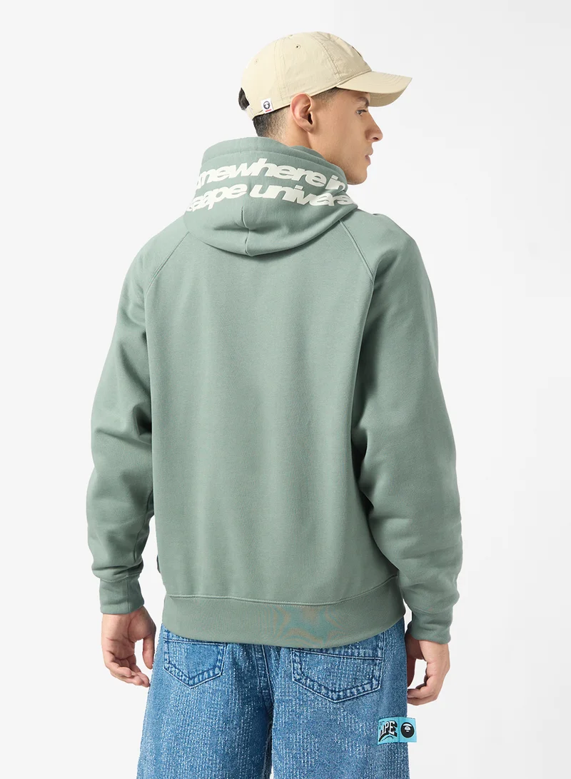 AAPE Moonface logo hoodie