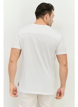 French Connection Men Crew Neck Short Sleeve Brand Logo T-Shirt, White  - Image 3