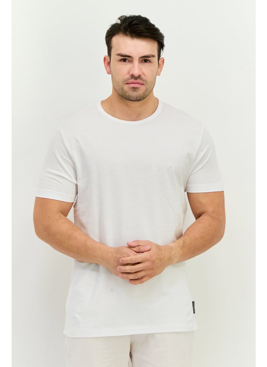 Men Crew Neck Short Sleeve Brand Logo T-Shirt, White - pzsku/ZD36A827ABC59189BB404Z/45/_/1739455846/36c9397d-3803-4dbd-b718-f3e6a9323c08