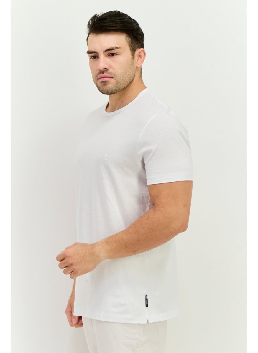 Men Crew Neck Short Sleeve Brand Logo T-Shirt, White - pzsku/ZD36A827ABC59189BB404Z/45/_/1739455848/a807977b-7a21-4cfa-b512-0fce6fa02a11