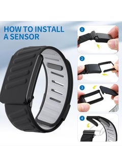 SPECTON specton Comfort Durable Silicone Wristband Compatible with WHOOP 4.0 Band, Soft Silicone Sports Loop Strap for Men & Women, with U Shaped Connector - black  - Image 3