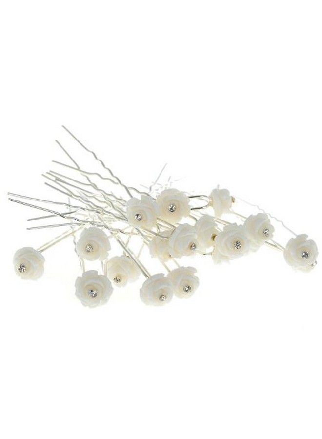 Yantu Womens Flower Hair Pins Hair Pins For Wedding Bridal Hair Pin Hair Accessories For Women Girls 20 Pcs  - Image 3