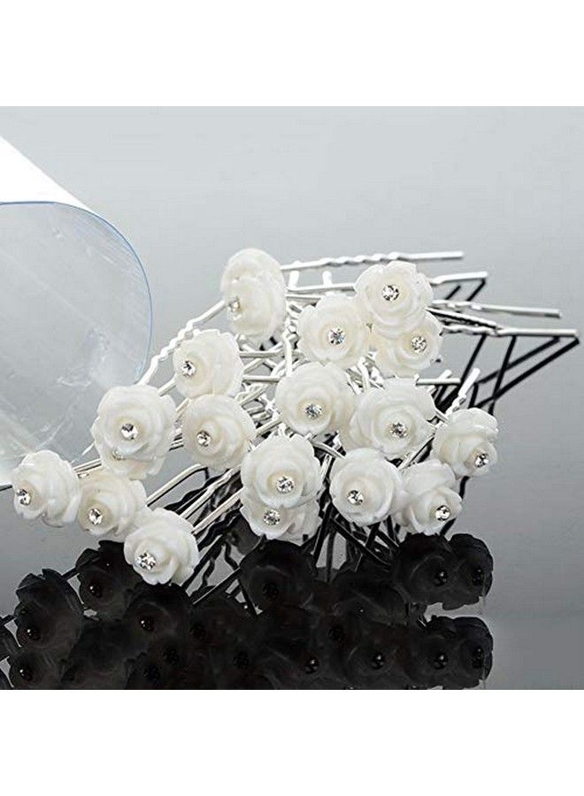 Yantu Womens Flower Hair Pins Hair Pins For Wedding Bridal Hair Pin Hair Accessories For Women Girls 20 Pcs  - Image 5