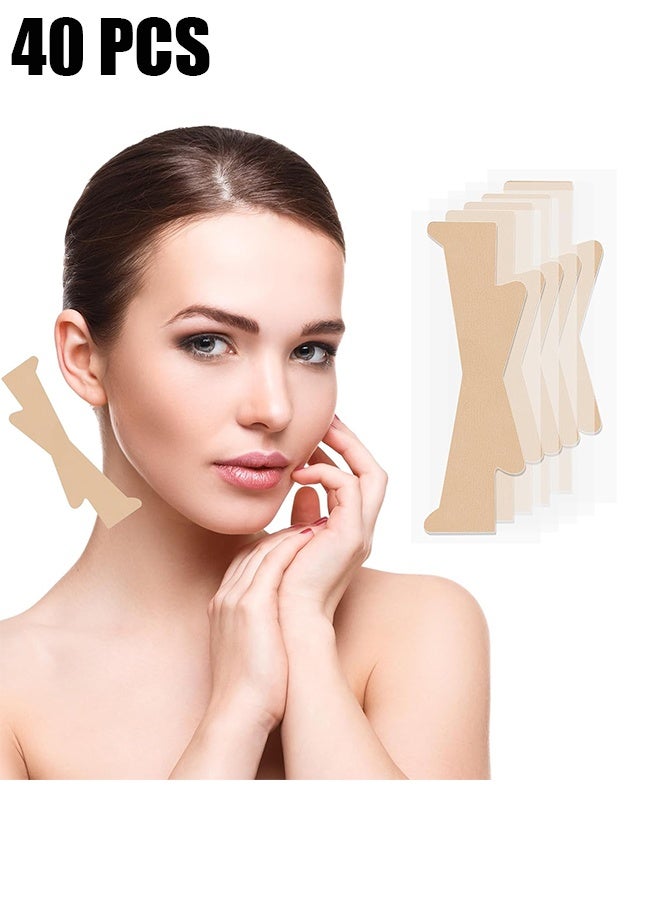Ba Love 40 Pcs Invisible Neck Lifting Tape, Invisible Neck Tapes Tightening Lift Bands Strip for Sagging Skin to Improve Lines (Beige, One Size) - Image 1
