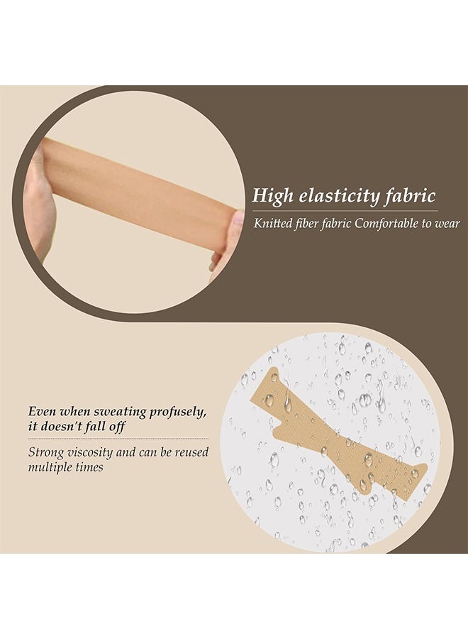 Ba Love 40 Pcs Invisible Neck Lifting Tape, Invisible Neck Tapes Tightening Lift Bands Strip for Sagging Skin to Improve Lines (Beige, One Size) - Image 3