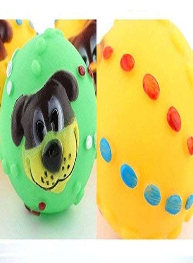 Pet Guard Puppy - Cat Dog Toys Soft Rubber Dog Face Chew Squeaker Squeaky Toys for Small Dog Cat Funny Training Toy Pet Supplies - Dog Toys(Pack of 2) Color May Vary - Image 3