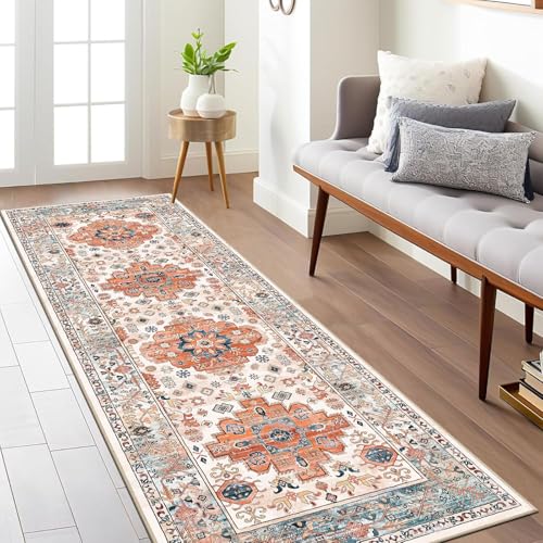 Pauwer Boho Hallway Runner Rug 2x6 Washable Entryway Area Rugs Non Slip Farmhouse Vintage Floor Mat Carpet Runner for Hallways Laundry Room Kitchen Bathroom Bedroom - Image 3