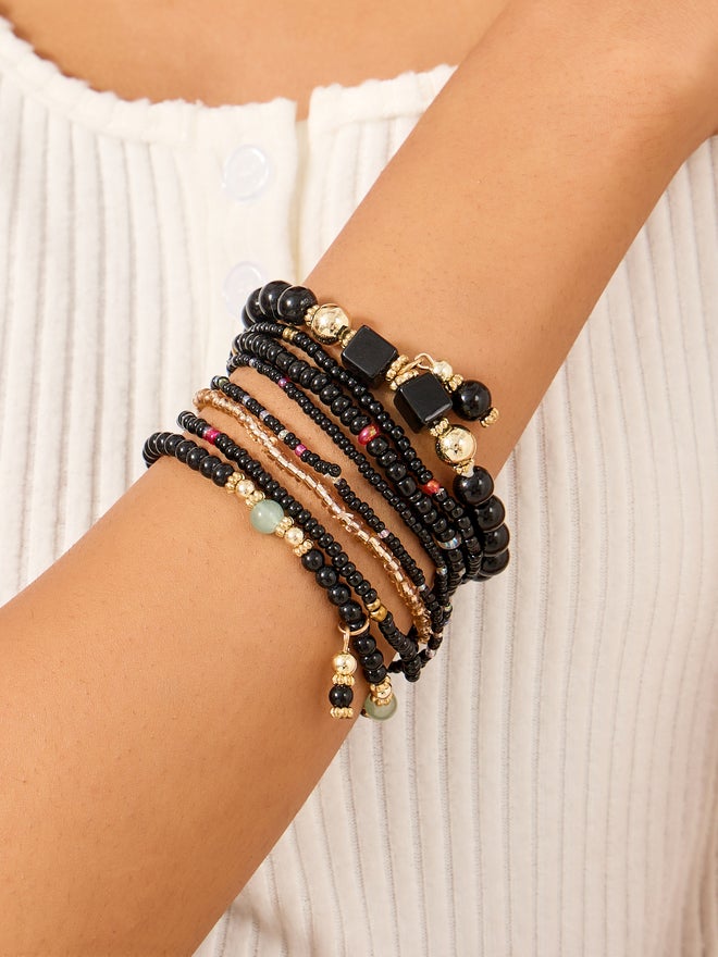 Styli Styli Pack Of 7 Beaded Bracelet Set  - Image 1
